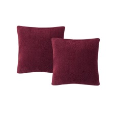 Morgan Home Birch Trails Solid Sherpa Set of 2 Decorative Pillows, 18″ x 18″