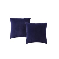 Morgan Home Velvet  2-Pack Square Decorative Pillow, Navy, 18X18