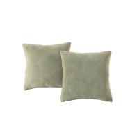 Morgan Home Velvet Square Decorative Pillow 2-Pack, 18 X 18,Green,