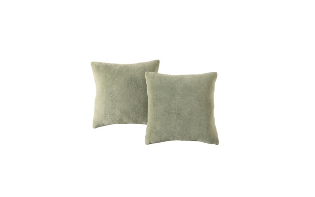  Velvet Square Decorative Pillow 2-Pack, 18 X 18,Green,