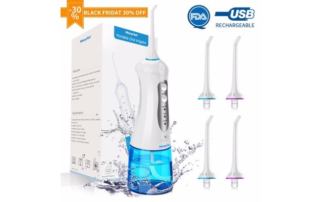 Morpilot Professional Portable Cordless Water Flosser Set, Rechargeable