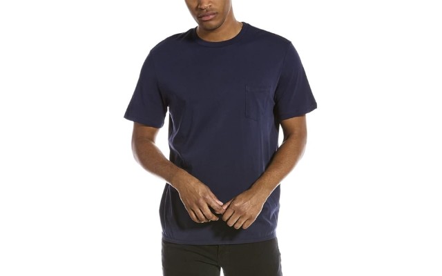  Mens One-Pocket Regular Fit T-Shirt, Navy, Small