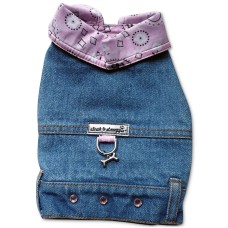 My Canine Kids Denim Bandana Jean Jacket, Blue, Small
