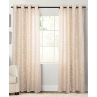 Natco Home Kailey Botanical Grommet Single Curtain Panel, Natural/Silver, 50