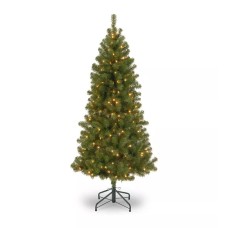 National Tree 7’ Pre-Lit Canadian Grande Fir Artificial Christmas Tree – Clear Lights