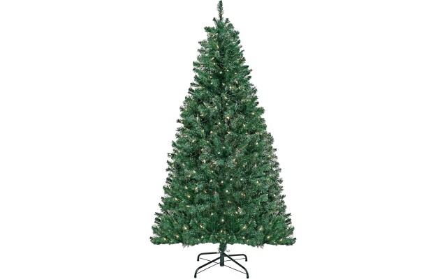  6 ft. Acacia Tree with Clear Lights, Green