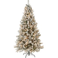National Tree Company 6.5 ft. Snowy Mixed Pine Tree with Clear Lights, Green