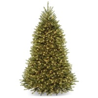 National Tree Company 7.5′ Dunhill White Fir Hinged Tree With 750 Clear Lights