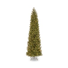 National Tree Company 9-ft. Pre-Lit Downswept Douglas Fir Pencil Slim Artificial Christmas Tree, Green
