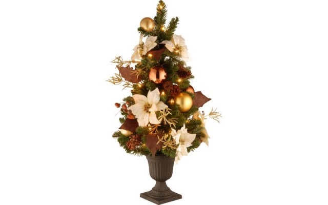 National Tree Pre-Lit 3′ Decorative Collection Inspired by Nature Entrance Artif