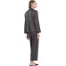  Classic Decadence Top & Pants 2-PC Pajama Set, Large, Black