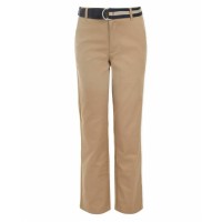 Nautica Big Boys Husky Logan Flat-Front Stretch Twill Belted Pants, Burnished Khaki, 12