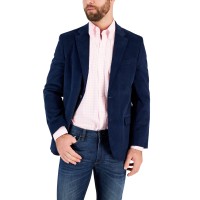 Nautica Men’s Modern-Fit Active Stretch Corduroy Sport Coat, Blue, 42L