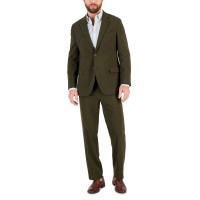 Nautica Mens Modern-Fit Bi-Stretch Fashion Suit, Olive, 40L