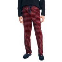Nautica Mens Sustainably Crafted Cozy Fleece Pants, Red, Large