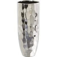 Nearly Natural 13in. Designer Silver Cylinder Vase