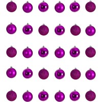 Nearly Natural Holiday Christmas 30 Count 2.5″ Shatterproof Ornament Set with Re-Useable Storage Container