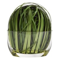 Nearly Natural Weaving Grass Arrangement in Vase Artificial Plant, Green