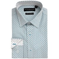 Nick Graham Men’s Modern-Fit Stretch Foulard Geometric Print Dress Shirt 15.5 34-35 M