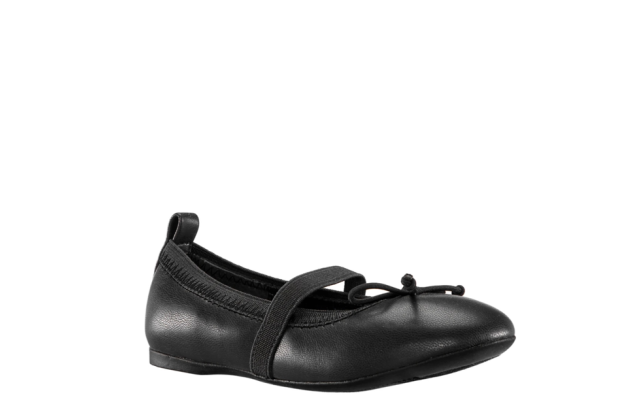  Girl’s Esther-t Ballet Flat (Black, 12)