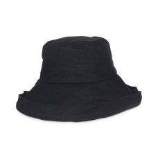Nine West Washed Cotton Canvas Kettle Hat, Black
