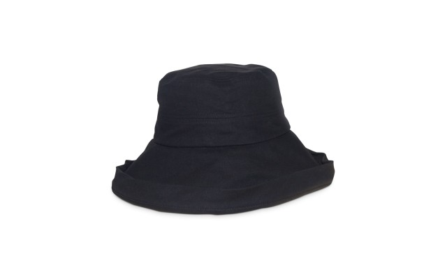  Washed Cotton Canvas Kettle Hat, Black