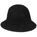  Women’s Felt Cloche Hat With Braid Detail, Black, One Size