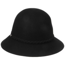 Nine West Women’s Felt Cloche Hat With Braid Detail, Black, One Size