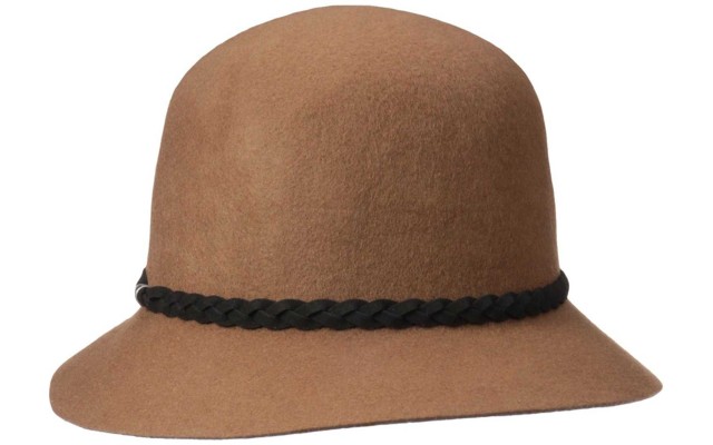  Women’s Felt Cloche Hat with Braid Detail, Pecan, One Size