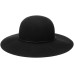  Women’s Felt Floppy Hat With Metal Tube, Black, One Size