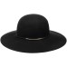  Women’s Felt Floppy Hat With Metal Tube, Black, One Size