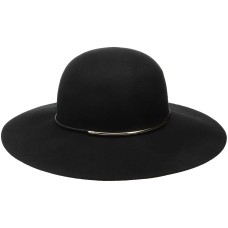 Nine West Women’s Felt Floppy Hat With Metal Tube, Black, One Size
