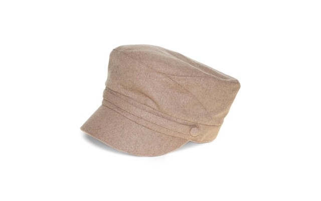  Wool Blend Newsboy Cap, Beige