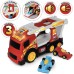  Junior Racers Lights and Sounds 2-in-1 Race Track Hauler w/ 2 Vehicles