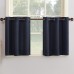  Lichtenberg Montego 2-pc. Grommet Top Window Tier, 56″ x 36″, Navy