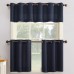  Lichtenberg Montego 2-pc. Grommet Top Window Tier, 56″ x 36″, Navy