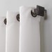  Montego Casual Textured Semi-Sheer Grommet Curtain Panel, White, 48×84
