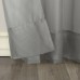  Sheer Voile Rod Pocket Top Curtain Panel, Charcoal,  59″ x 95″