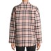  Juniors’ Sherpa Lined Flannel Top, Pink, Medium