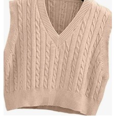 No Comment Juniors Cable-knit Sweater, Beige, Medium
