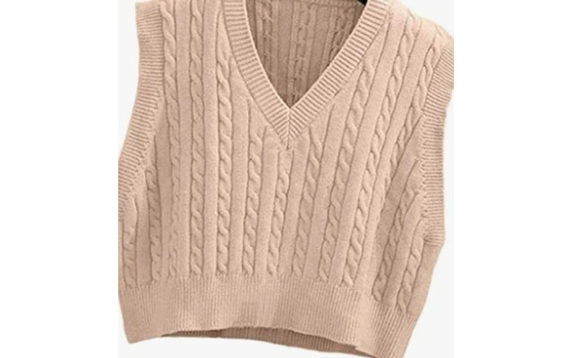 No Comment Juniors Cable-knit Sweater, Beige, Medium