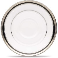 Noritake Austin Platinum Saucer, Black/White, 6”