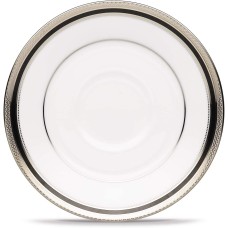 Noritake Austin Platinum Saucer, Black/White, 6”