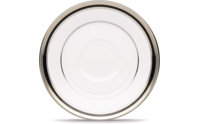  Austin Platinum Saucer, Black/White, 6”