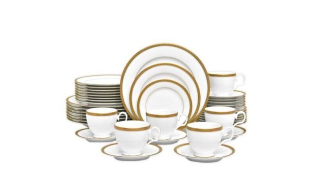  Charlotta Gold 60-Piece Value Set in White