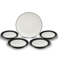 Noritake Colorwave Rim 5 Piece Pasta Set, Black