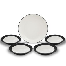 Noritake Colorwave Rim 5 Piece Pasta Set, Black