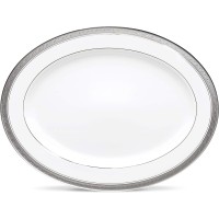 Noritake Crestwood Platinum 14-Inch Medium Oval Serving Platter