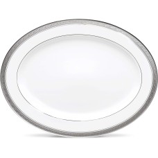 Noritake Crestwood Platinum 14-Inch Medium Oval Serving Platter