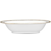 Noritake Haku 10.5 in., 24 Fl. Oz. Oval Vegetable Bowl, White